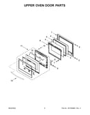 Upper oven door parts