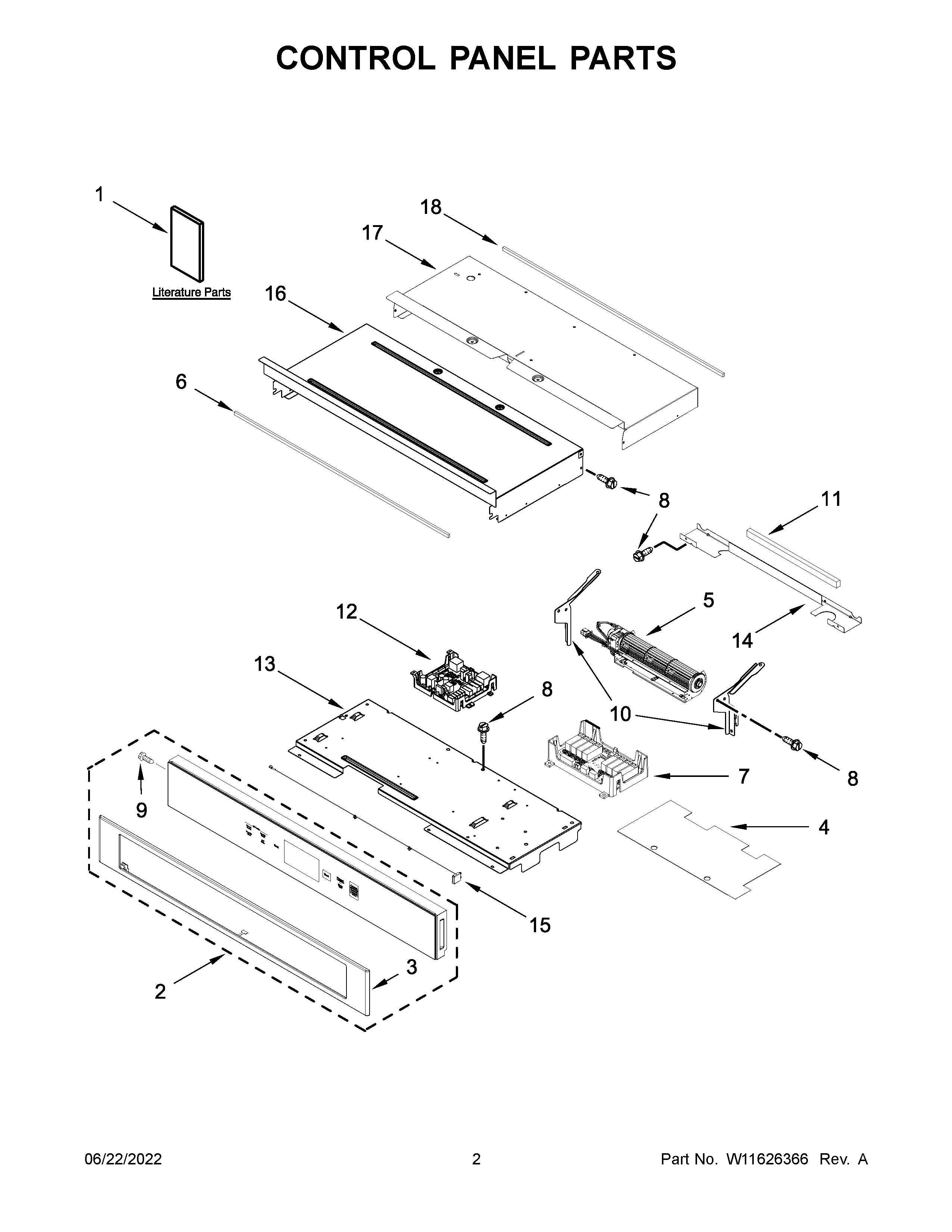 Control panel parts