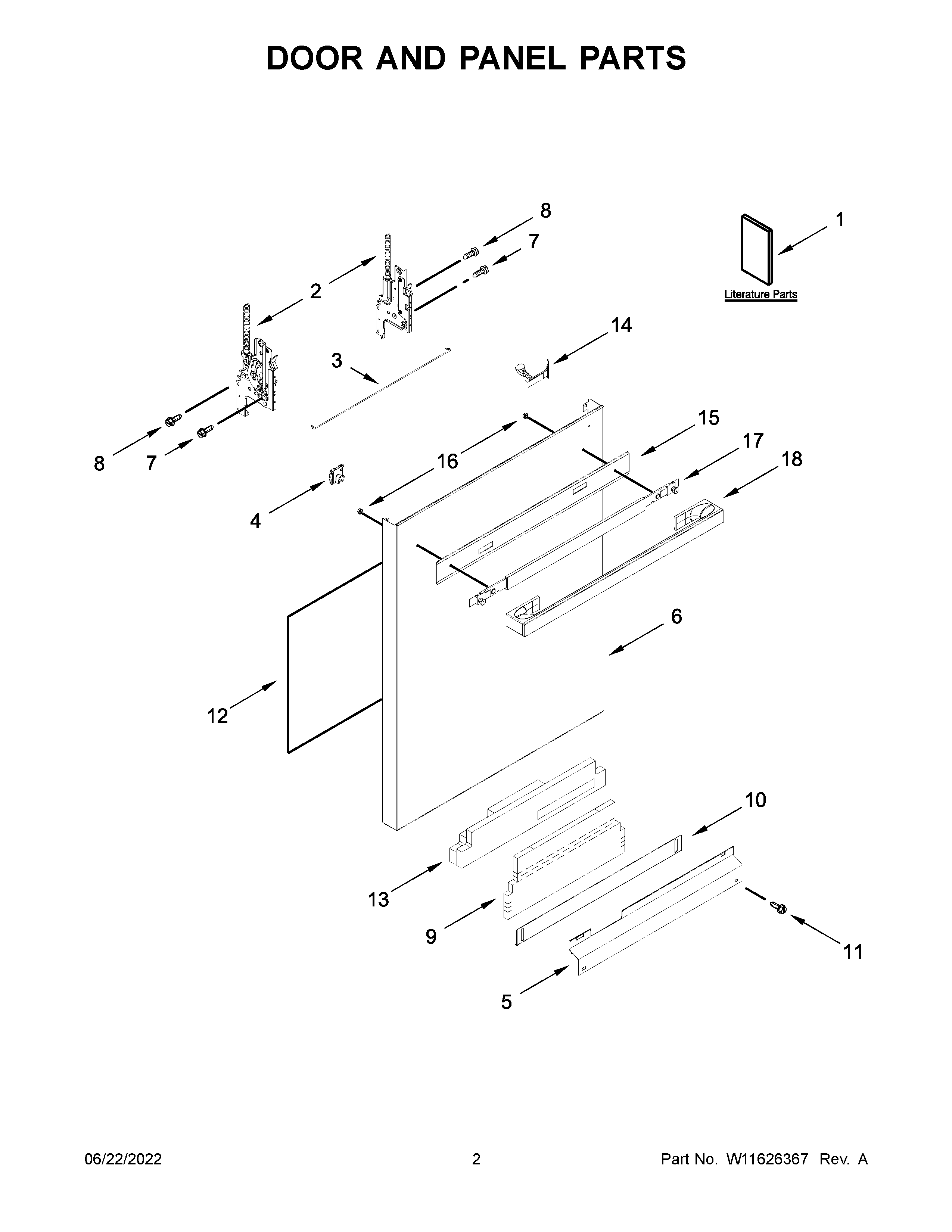 Door and panel parts