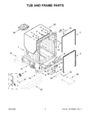 Tub and frame parts