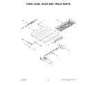 Jenn-Air JDPSS246LM1 third level rack and track parts diagram