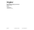 Whirlpool WRF560SMHB02 cover sheet diagram