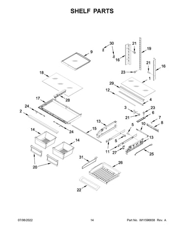 Shelf parts