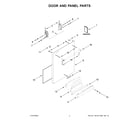 KitchenAid KDTE204KBL1 door and panel parts diagram