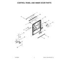 KitchenAid KDTE204KBL1 control panel and inner door parts diagram