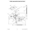 KitchenAid KDTE204KPS1 pump, washarm and motor parts diagram