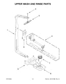 Upper wash and rinse parts
