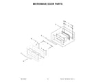 Whirlpool WOC75EC7HV20 microwave door parts diagram