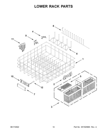 Lower rack parts