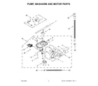 Whirlpool WDPA70SAMZ0 pump, washarm and motor parts diagram