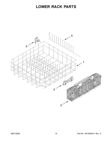 Lower rack parts