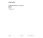 Amana AGR6603SMS0 cover sheet diagram