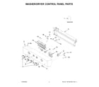 Whirlpool WET4027HW2 washer/dryer control panel parts diagram