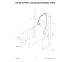 Whirlpool WET4027HW2 dryer support and washer harness parts diagram
