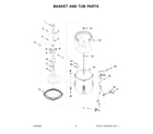 Whirlpool WET4027HW2 basket and tub parts diagram