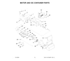 Whirlpool WRS335SDHB02 motor and ice container parts diagram