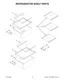 Refrigerator shelf parts
