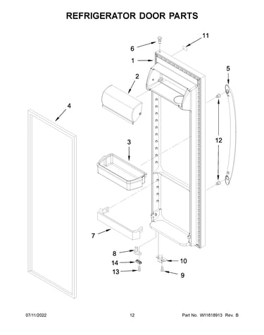 Refrigerator door parts