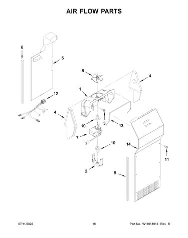 Air flow parts