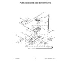 KitchenAid KDTM804KPS1 pump, washarm and motor parts diagram