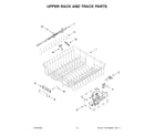 KitchenAid KDTM804KPS1 upper rack and track parts diagram