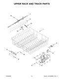 Upper rack and track parts