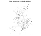 KitchenAid KSM97DP0 case, gearing and planetary unit parts diagram