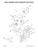 Case, gearing and planetary unit parts