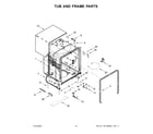 Whirlpool WDT730HAMZ0 tub and frame parts diagram