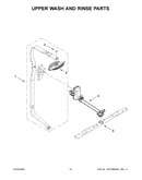 Upper wash and rinse parts