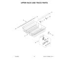 Whirlpool WDT730HAMZ0 upper rack and track parts diagram