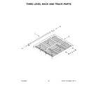 Whirlpool WDT730HAMZ0 third level rack and track parts diagram