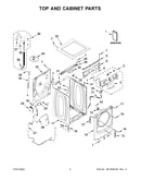 Top and cabinet parts