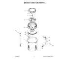 Whirlpool WTW7120HC1 basket and tub parts diagram