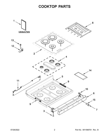 Cooktop parts