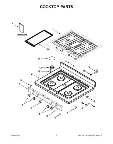 Cooktop parts