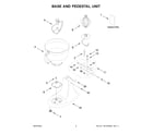 KitchenAid 5KSM156RGEIB0 base and pedestal unit diagram