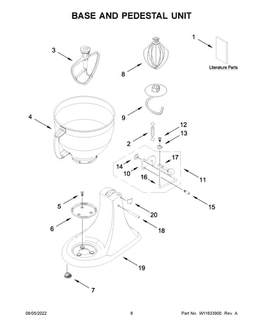 Base and pedestal unit
