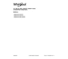 Whirlpool WVW93UC0LV0 cover sheet diagram