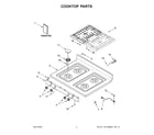Whirlpool WFG320M0BW3 cooktop parts diagram