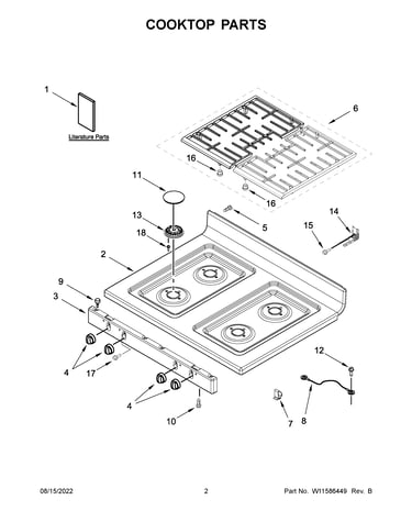 Cooktop parts
