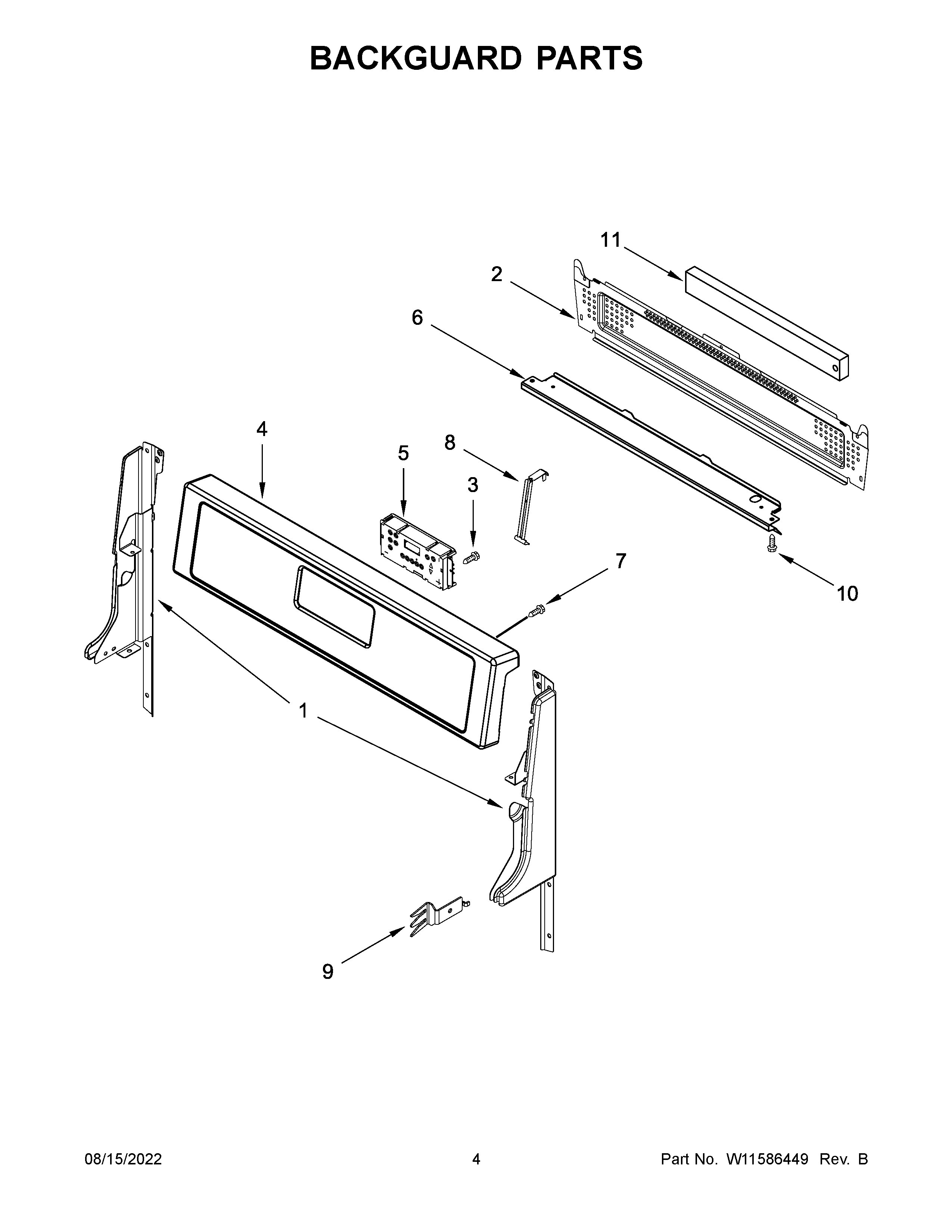 Backguard parts