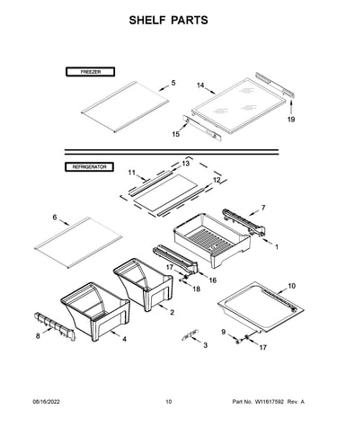 Shelf parts