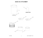 KitchenAid 5KSMSIA shave ice attachment diagram