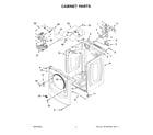 Maytag MED6630MBK0 cabinet parts diagram