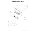 Maytag MGD6630MBK0 top and console parts diagram