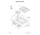 Whirlpool WFG505M0MW0 cooktop parts diagram