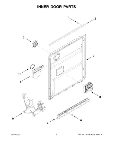 Inner door parts