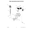 Whirlpool WDT530HAMM0 pump, washarm and motor parts diagram