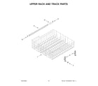 Whirlpool WDT530HAMM0 upper rack and track parts diagram